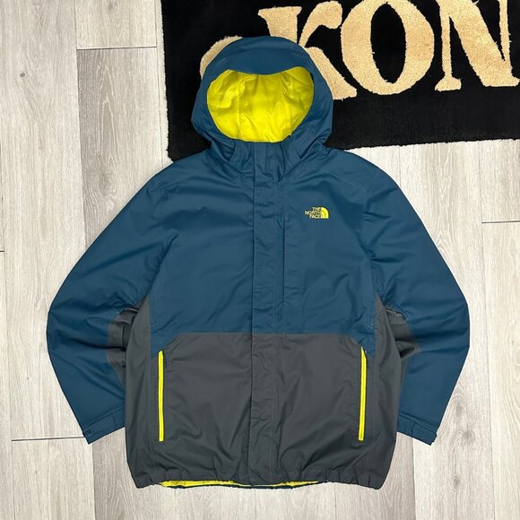 The North Face DryVent Men's Teal/Grey/Yellow Waterproof Rain Jacket - Size XL - Picture 1 of 12
